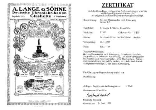Marinechronometer A.Lange&Söhne Glashütte i. Sa. (Nr. 1102)